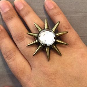 Piperlime Distressed Gold Star Ring